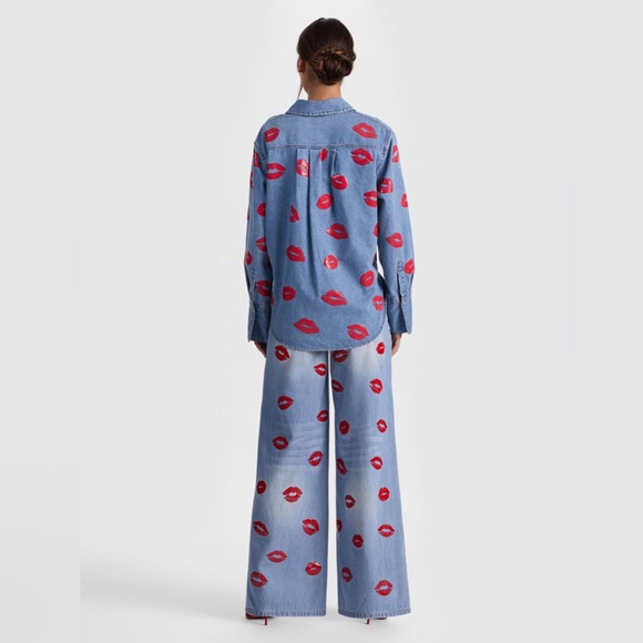 Alice Olivia FINELY OVERSIZED BUTTON DOWN $465 NEW with tag - Picture 5 of 7